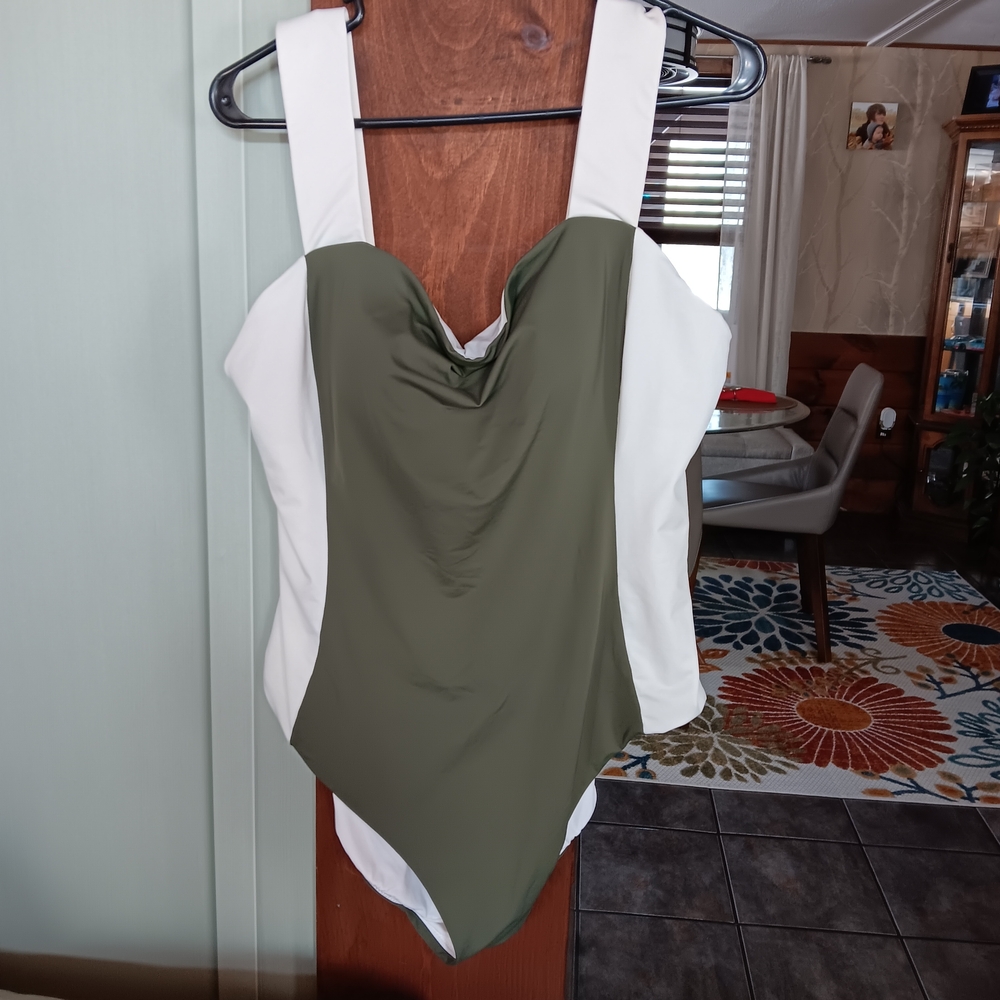 Lands' End White Swimsuit